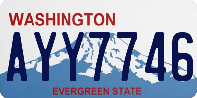 WA license plate AYY7746
