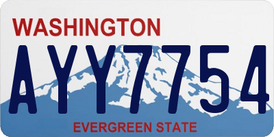 WA license plate AYY7754