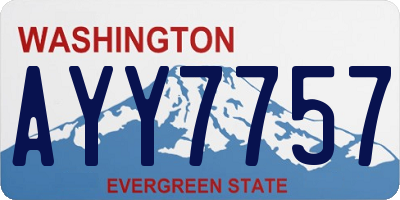WA license plate AYY7757