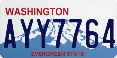 WA license plate AYY7764