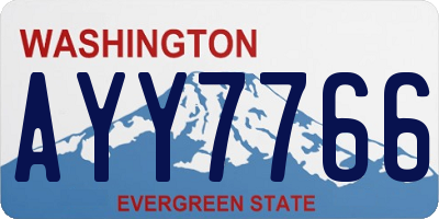 WA license plate AYY7766