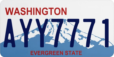 WA license plate AYY7771