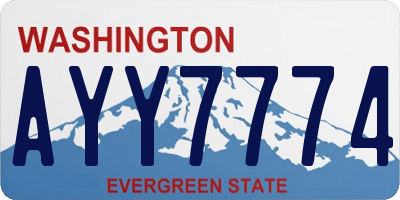 WA license plate AYY7774