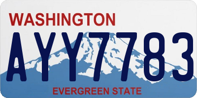 WA license plate AYY7783