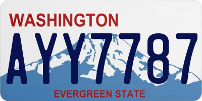 WA license plate AYY7787