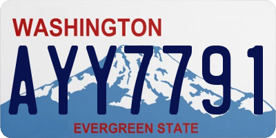 WA license plate AYY7791