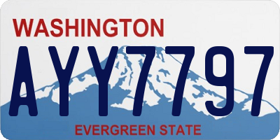 WA license plate AYY7797