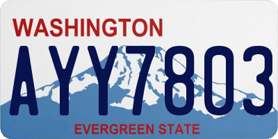 WA license plate AYY7803