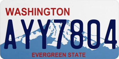 WA license plate AYY7804