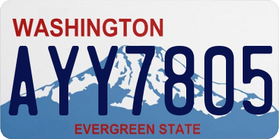 WA license plate AYY7805