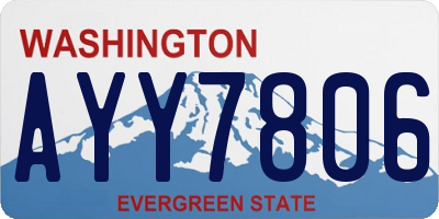 WA license plate AYY7806