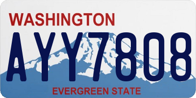 WA license plate AYY7808