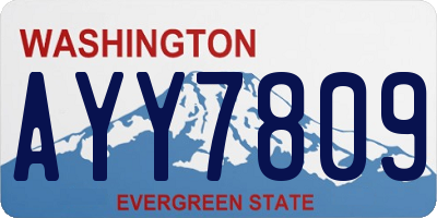 WA license plate AYY7809