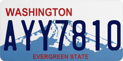 WA license plate AYY7810