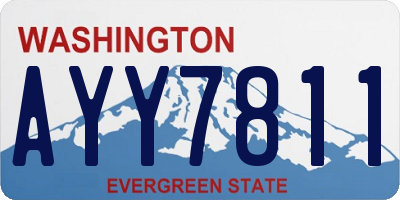 WA license plate AYY7811