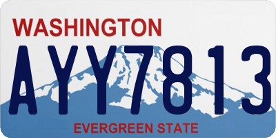 WA license plate AYY7813