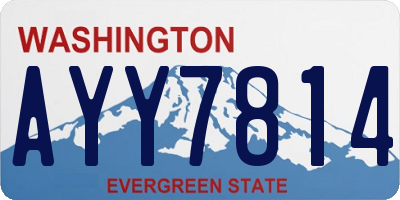 WA license plate AYY7814