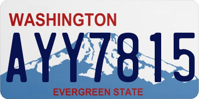 WA license plate AYY7815