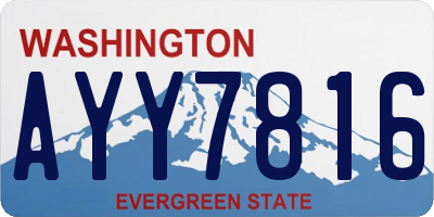 WA license plate AYY7816