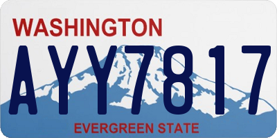 WA license plate AYY7817