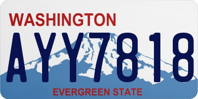 WA license plate AYY7818