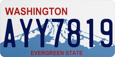 WA license plate AYY7819