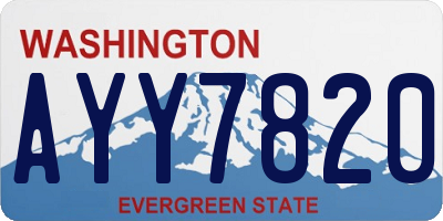 WA license plate AYY7820