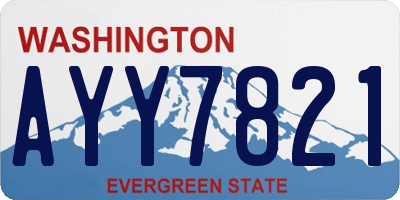 WA license plate AYY7821