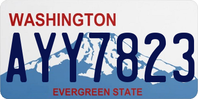 WA license plate AYY7823