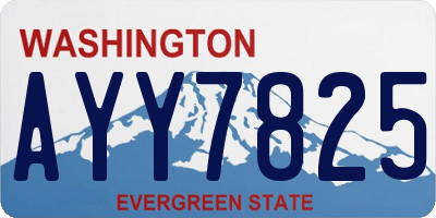 WA license plate AYY7825