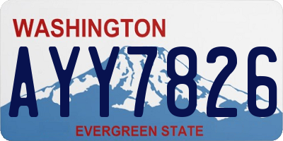 WA license plate AYY7826