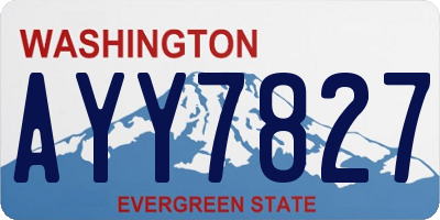 WA license plate AYY7827