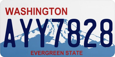 WA license plate AYY7828