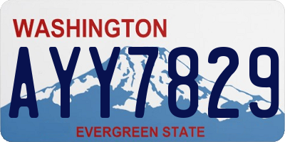 WA license plate AYY7829