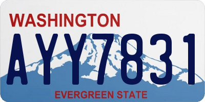 WA license plate AYY7831