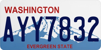 WA license plate AYY7832