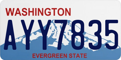 WA license plate AYY7835