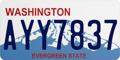 WA license plate AYY7837