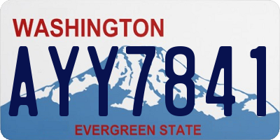 WA license plate AYY7841