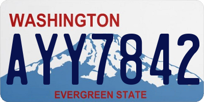 WA license plate AYY7842