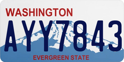 WA license plate AYY7843