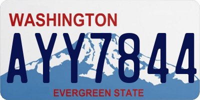 WA license plate AYY7844