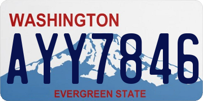 WA license plate AYY7846