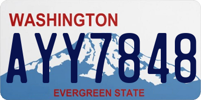 WA license plate AYY7848