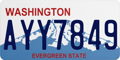 WA license plate AYY7849