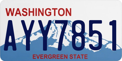 WA license plate AYY7851