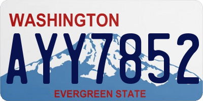 WA license plate AYY7852