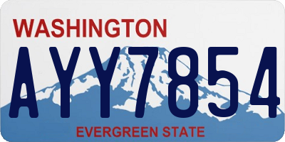 WA license plate AYY7854