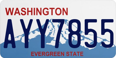 WA license plate AYY7855