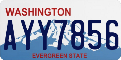 WA license plate AYY7856